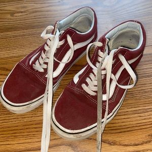 Maroon brown Vans